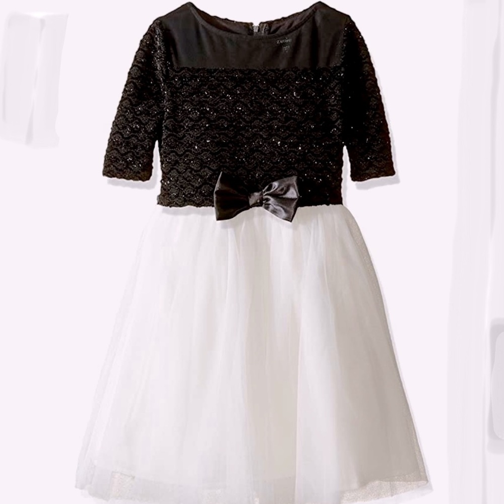 Zunie Black & White Tulle Party Dress